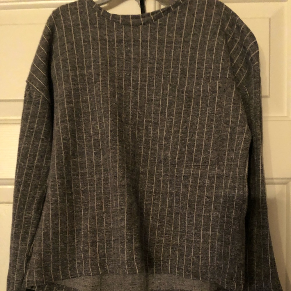 Zara Girls Pinstriped Top and Skirt